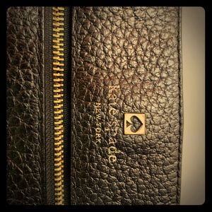 Black Kate Spade Pebbled Leather Shoulder Purse